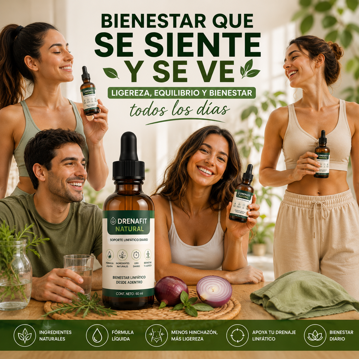 Drenafit Natural – Ayuda a Reducir la Hinchazón y la Pesadez Corporal