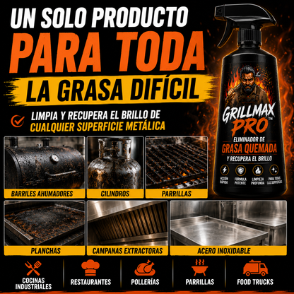 GRILLMAX PRO™ – Elimina la Grasa Quemada y Recupera el Brillo