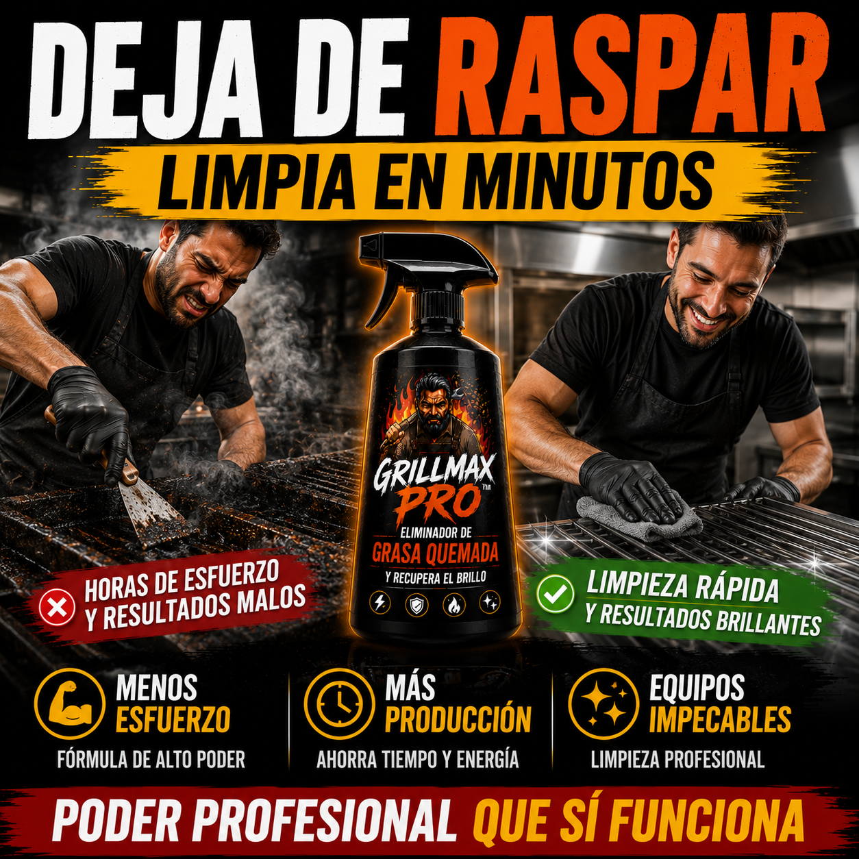 GRILLMAX PRO™ – Elimina la Grasa Quemada y Recupera el Brillo