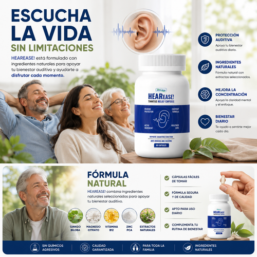 HearEase™ – Bienestar Auditivo Natural en Cápsulas