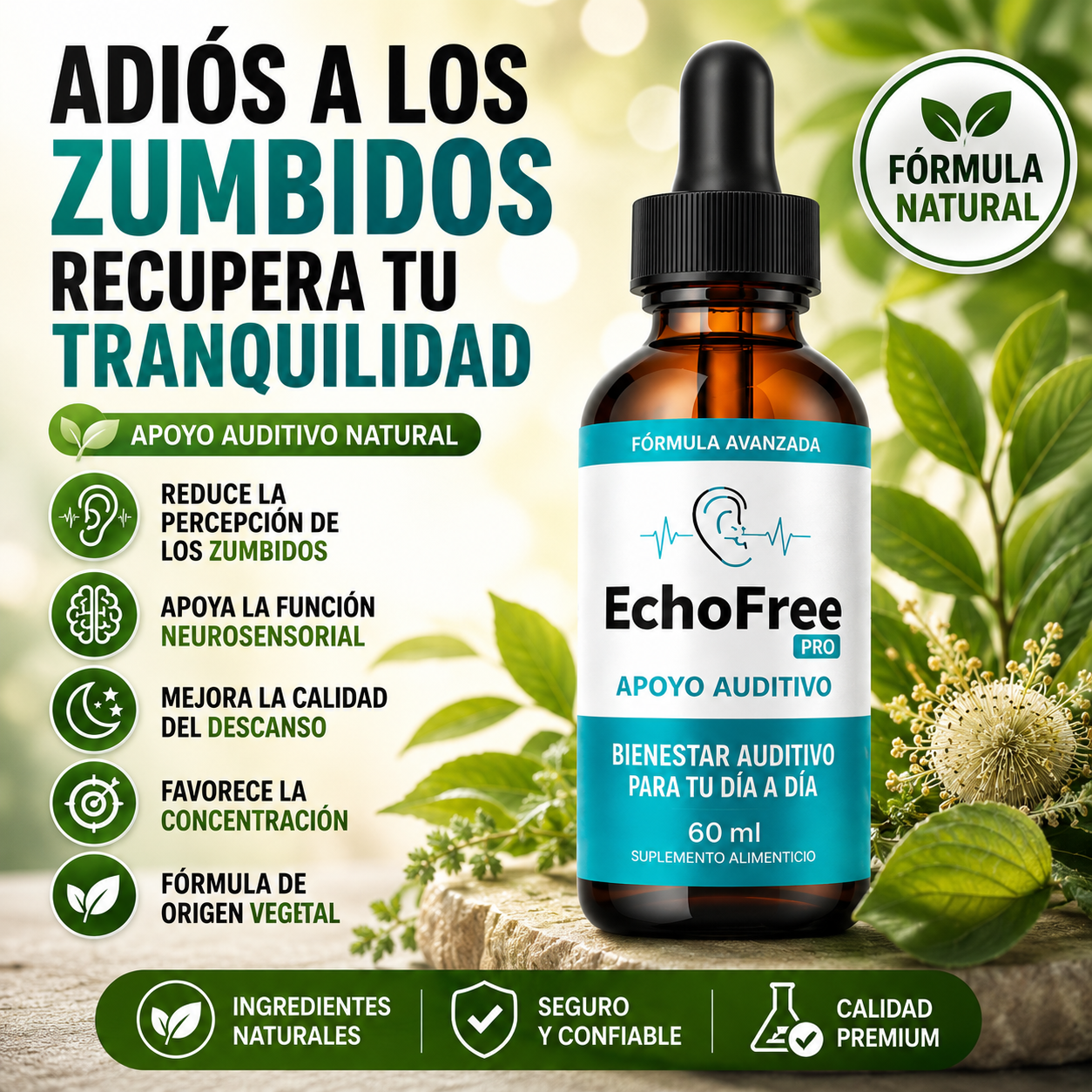 EchoFree™ | Reduce los Zumbidos y Recupera tu Tranquilidad