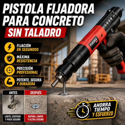 FIXORA™ – Pistola Fijadora para Concreto sin Taladro