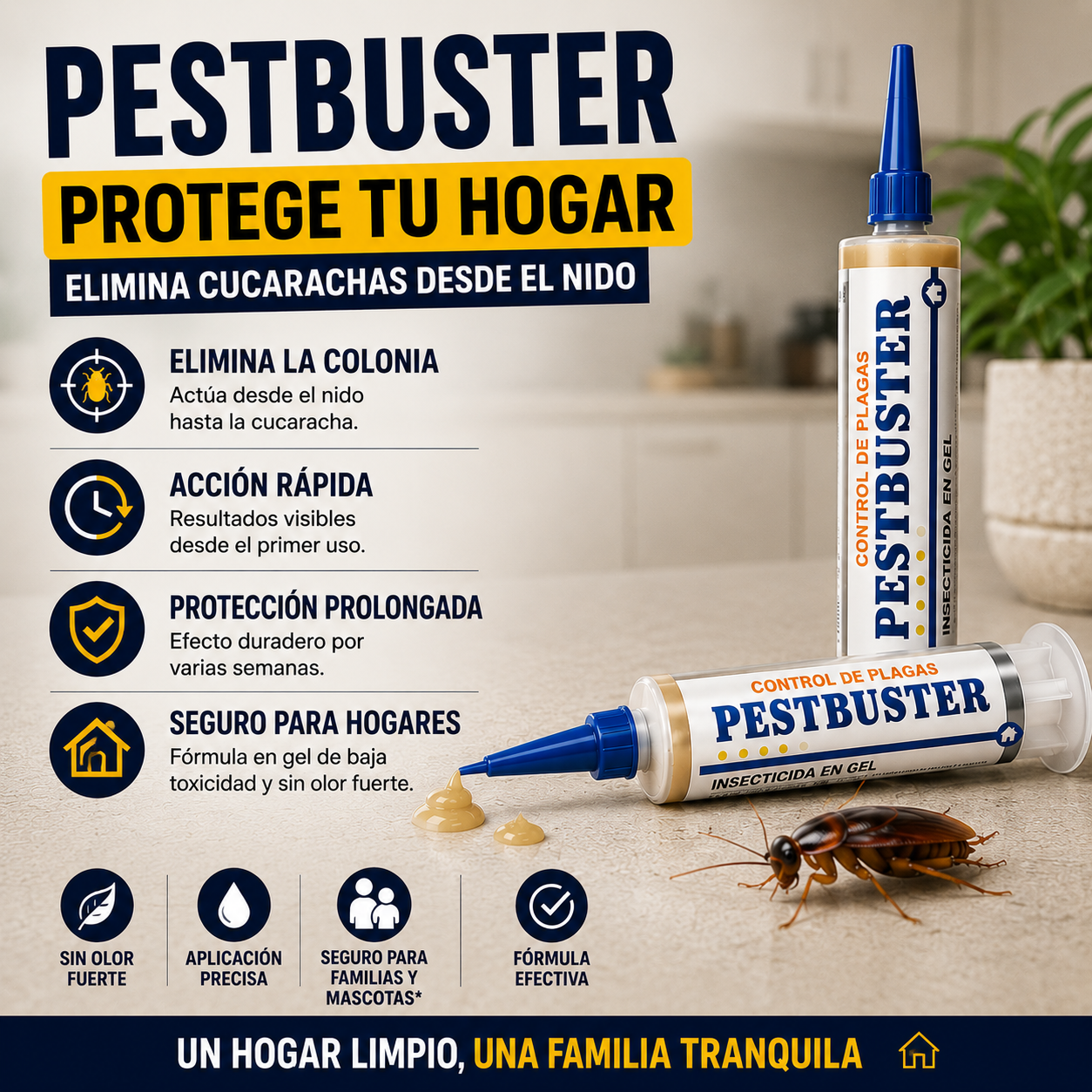 PESTBUSTER® – Gel Profesional Contra Cucarachas