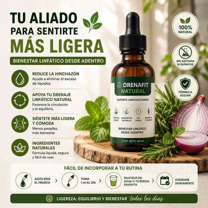 Drenafit Natural – Ayuda a Reducir la Hinchazón y la Pesadez Corporal