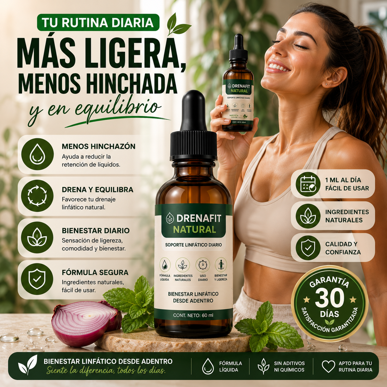 Drenafit Natural – Ayuda a Reducir la Hinchazón y la Pesadez Corporal