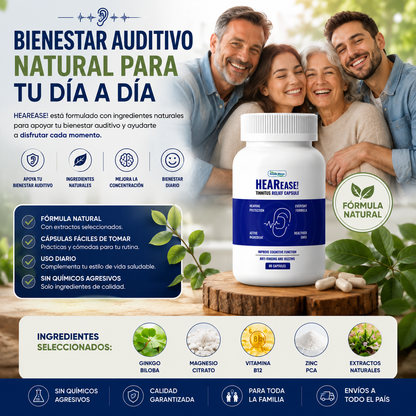 HearEase™ – Bienestar Auditivo Natural en Cápsulas