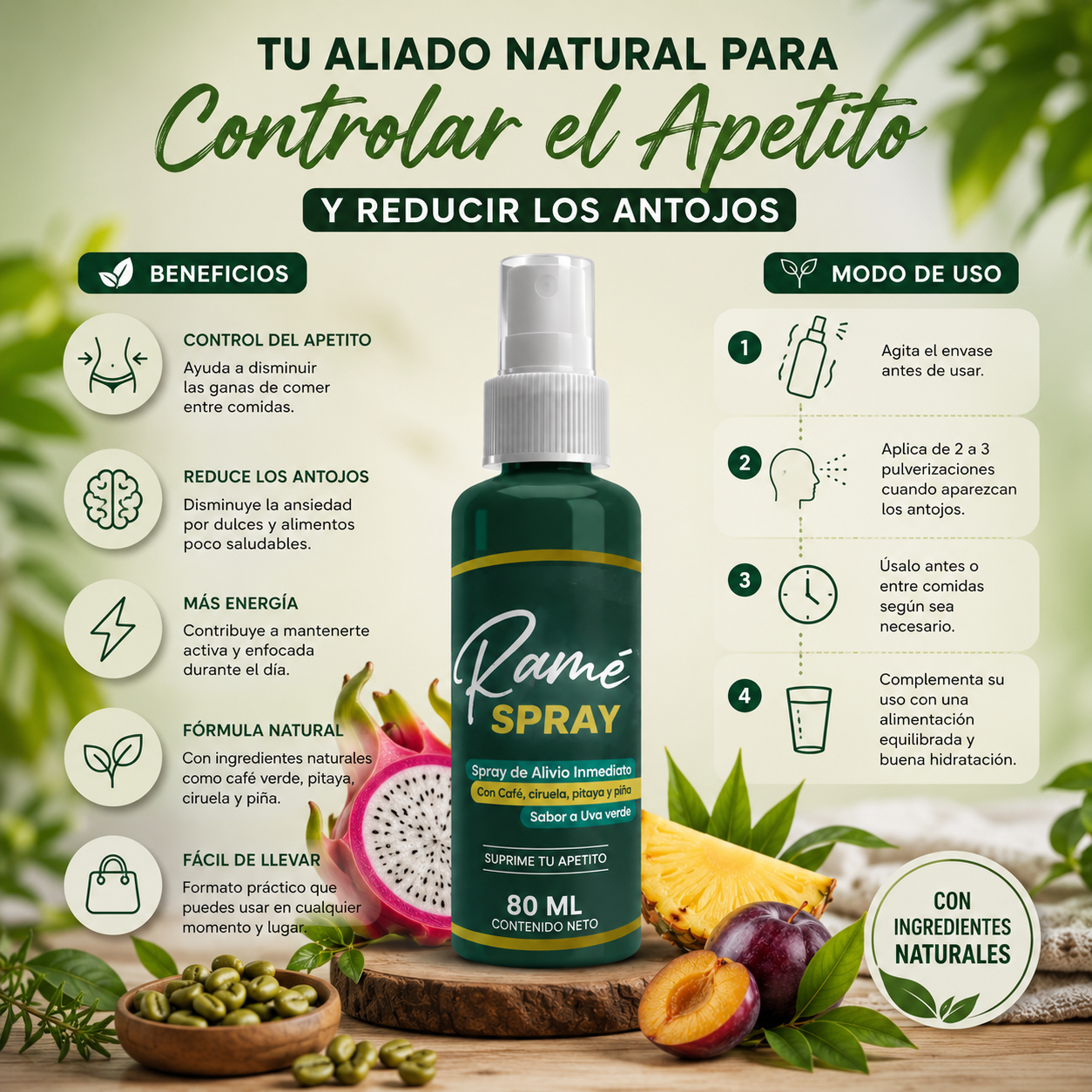 Spray Ramé – Reduce los Antojos y Controla tu Apetito
