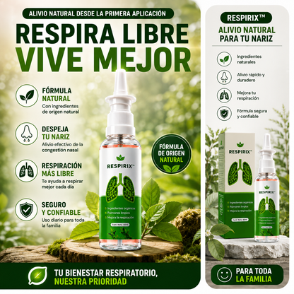Respirix™ Herbal Spray – Respiración Fresca y Vías Nasales Despejadas